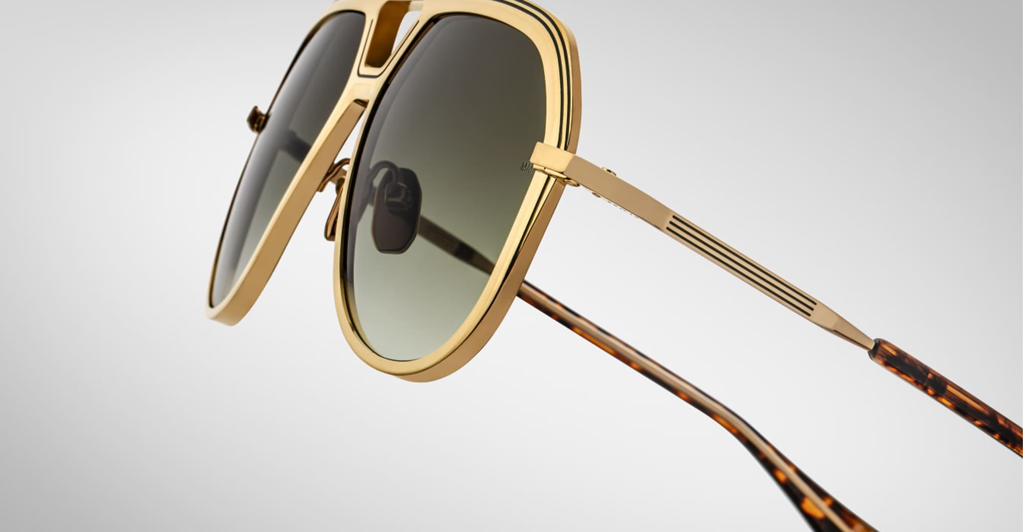 Ottica Mondello Roma - Jacques Marie Mage - JMMEK-18F - LOCKHEED - GENEVA - Titanium - shape Aviator - Gold - EYEWEAR - SUNGLASSES - Unisex,Uomo,Donna,Women,Men - lens Green - Made In Japan