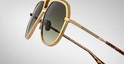Ottica Mondello Roma - Jacques Marie Mage - JMMEK-18F - LOCKHEED - GENEVA - Titanium - shape Aviator - Gold - EYEWEAR - SUNGLASSES - Unisex,Uomo,Donna,Women,Men - lens Green - Made In Japan
