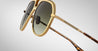 Ottica Mondello Roma - Jacques Marie Mage - JMMEK-18F - LOCKHEED - GENEVA - Titanium - shape Aviator - Gold - EYEWEAR - SUNGLASSES - Unisex,Uomo,Donna,Women,Men - lens Green - Made In Japan