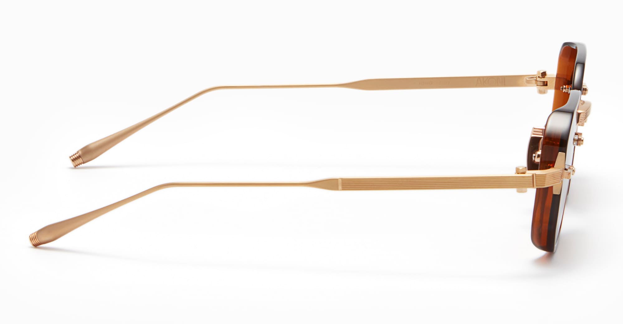 Juno-two - brushed gold / brown crystal