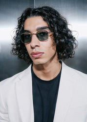 Ottica Mondello Roma - Peter and May - TT2AGK - TT2 THE WAY - ANTIQUE GOLD KALLA - Titanium - shape Squared - Gold - EYEWEAR - SUNGLASSES - Uomo,Men - lens Blue - Made In Japan