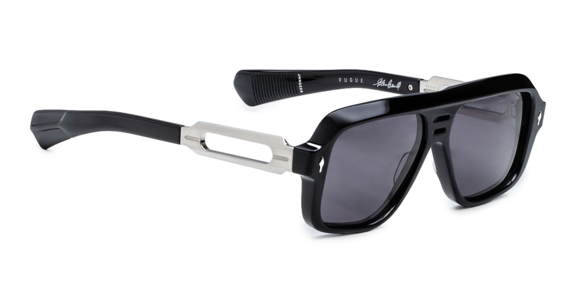 Ottica Mondello Roma - Jacques Marie Mage - JMMGG-88 - FUGUE - BLACK - Acetate, titanium - shape Navigator - Black - EYEWEAR - SUNGLASSES - Uomo,Men - lens jet black - Made In Japan