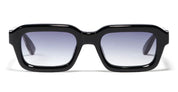 Ottica Mondello Roma - John Dalia - P15-C605 - PROJECT 15 -  C605 Shiny Black / Silver Plated - Acetate - shape Rectangular - black, silver - EYEWEAR - SUNGLASSES - Unisex,Uomo,Donna,Women,Men - lens Gradient blue - Made In France