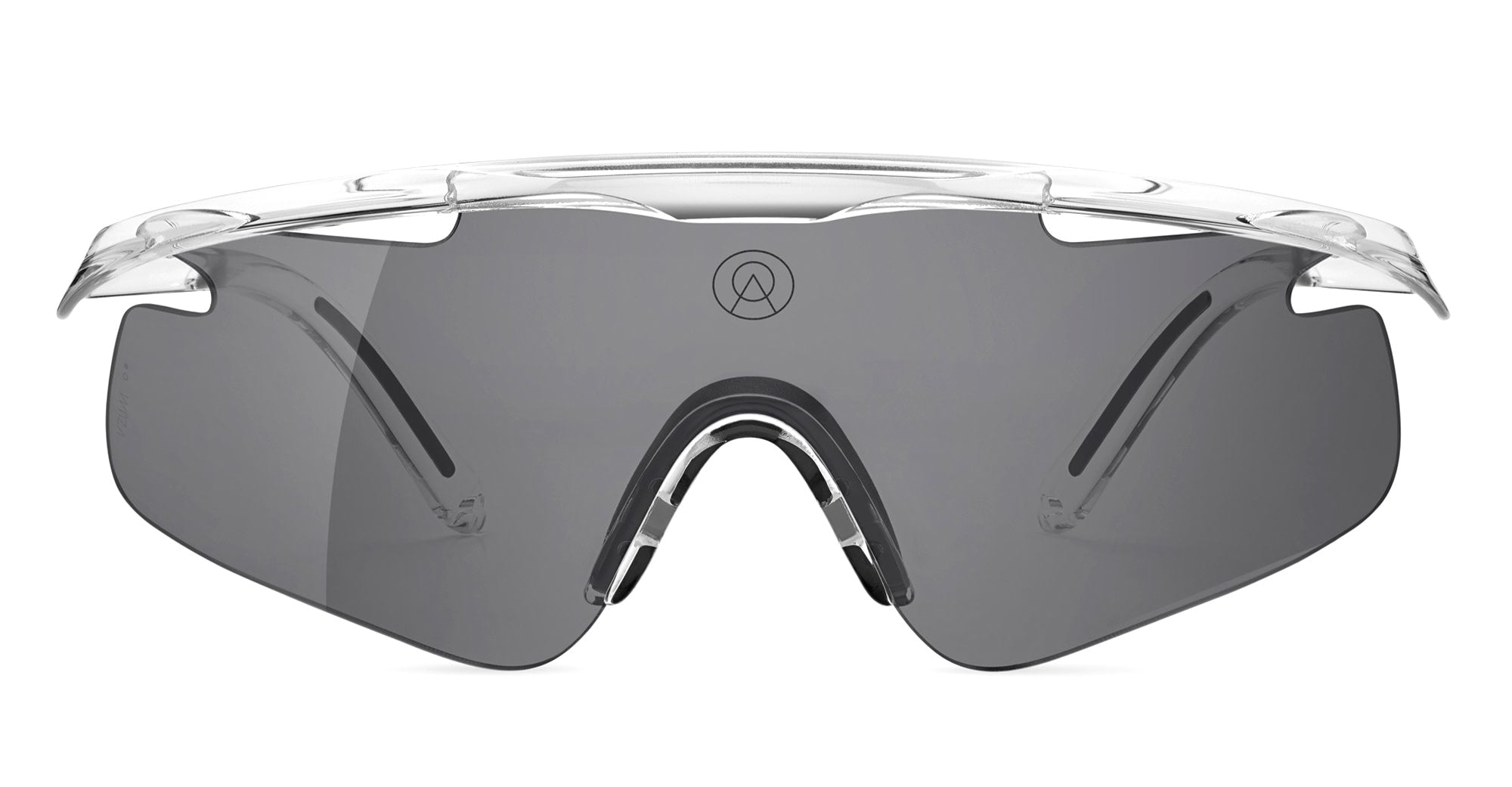  VZUM F-LENS CLASSIC - Tr90 - shape Mask - Crystal - EYEWEAR - SUNGLASSES - Unisex,Uomo,Donna,Women,Men - lens Grey - Made In Italy