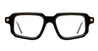 Ottica Mondello Roma - Kuboraum - KROP23BS000000OP - MASK P23 - BLACK SHINE RX - Acetate - shape Rectangular - Black - EYEWEAR - EYEGLASSES - Unisex,Uomo,Donna,Women,Men - lens Clear - Made In Italy