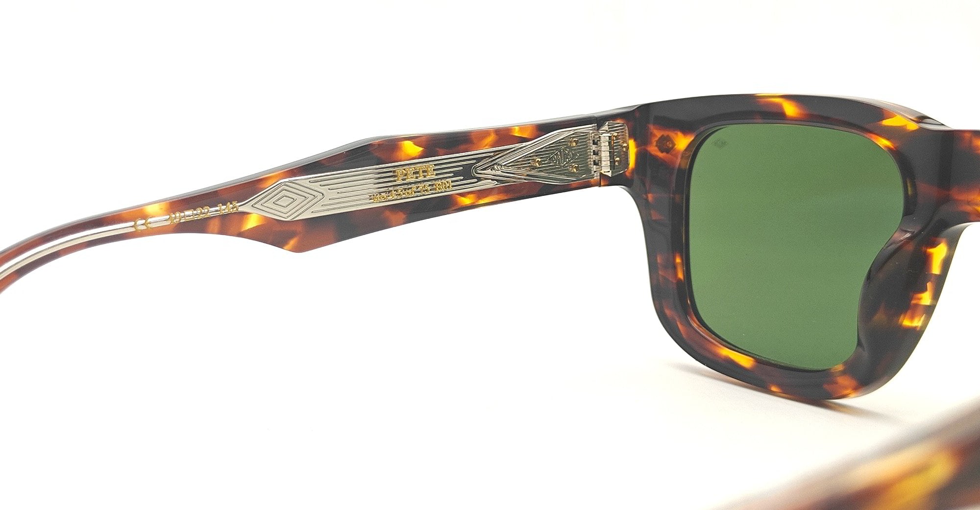 Ottica Mondello Roma - Daizo - A-S001e-T1-PG01 - PETE - TORTOISE / GREEN LENS - Acetate - shape  - Havana - EYEWEAR - SUNGLASSES - Unisex,Uomo,Donna,Women,Men - lens  - Made In Japan