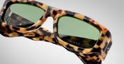Ottica Mondello Roma - Jacques Marie Mage - JMMRM-15J - ROMI - GOLD DUST - Acetate - shape Rectangular - Havana - EYEWEAR - SUNGLASSES - Unisex,Uomo,Donna,Women,Men - lens Green - Made In Japan