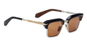 Ottica Mondello Roma - Jacques Marie Mage - JMMIL-10A - ALIN - NOIR X - Acetate, titanium - shape Clubmaster - Black - EYEWEAR - SUNGLASSES - Unisex,Uomo,Donna,Women,Men - lens orange - Made In Japan