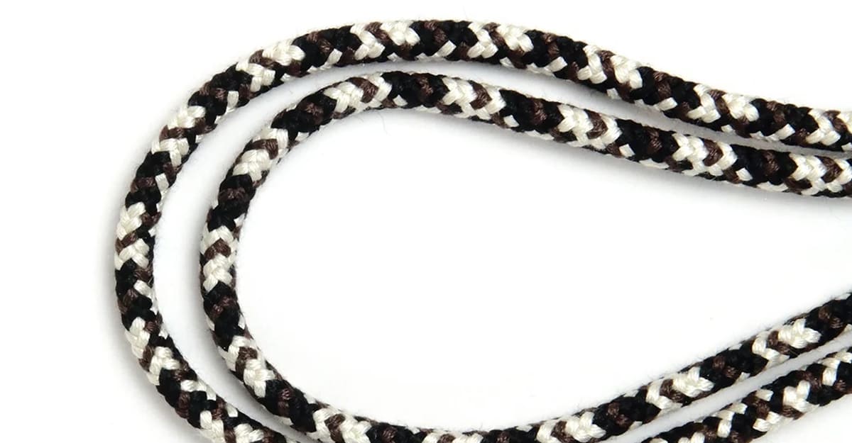 Silk cord - black /  white / brown