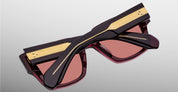 Ottica Mondello Roma - Jacques Marie Mage - JMMEZ-18M - ENZO - AMARENA - Acetate - shape Squared - red - EYEWEAR - SUNGLASSES - Unisex,Uomo,Donna,Women,Men - lens red - Made In Japan