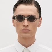 Ottica Mondello Roma - Kuboraum - KRSZ50RH0000002Y - MASK Z50 RH - DARK MATT GUNMETAL - metal, acetate - shape Round - grey - EYEWEAR - SUNGLASSES - Unisex,Uomo,Donna,Women,Men - lens Grey - Made In Italy
