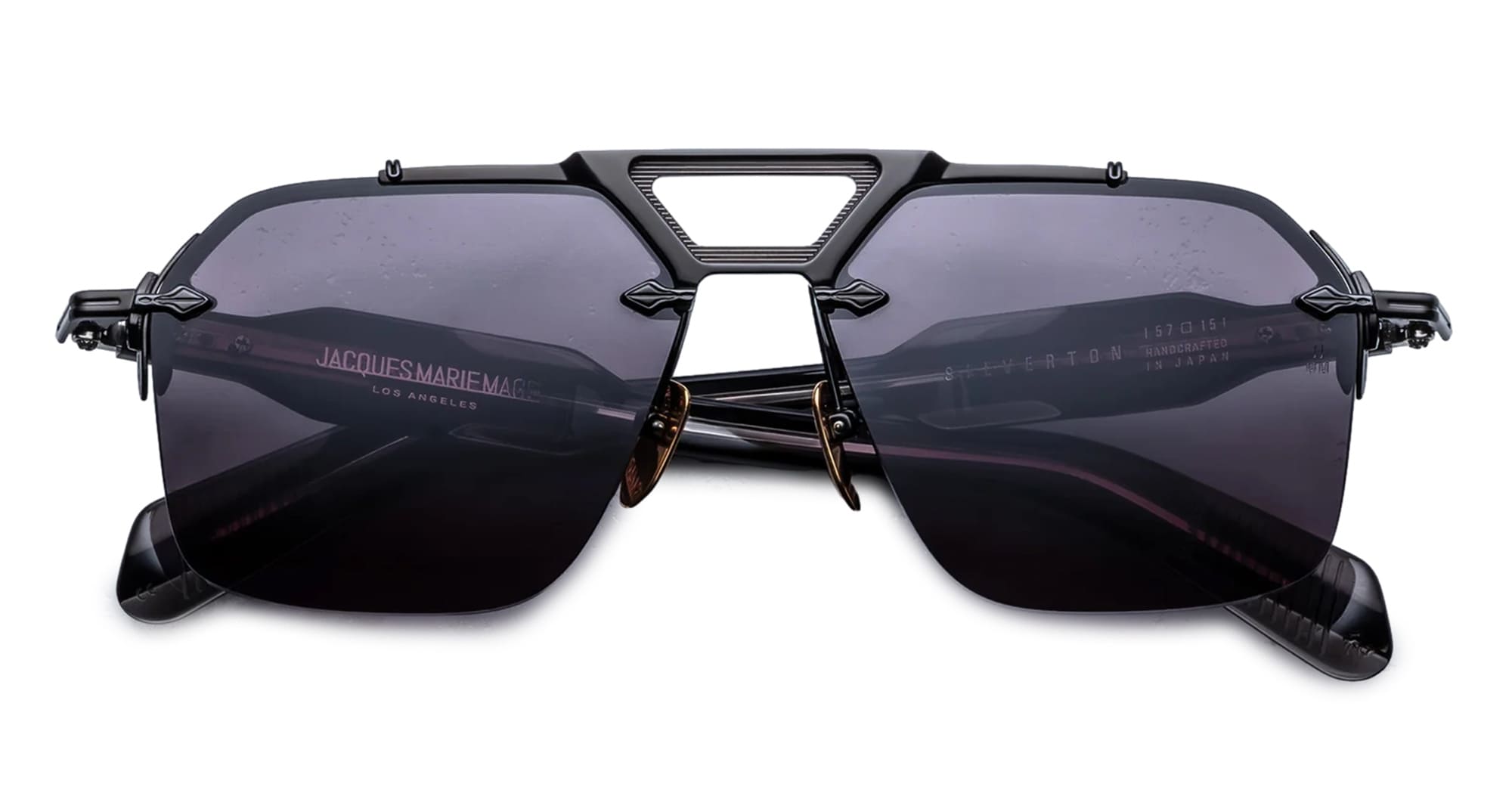 Ottica Mondello Roma - Jacques Marie Mage - JMMSVR-58 - SILVERTON - RAVEN - Acetate, titanium - shape Squared - Black - EYEWEAR - SUNGLASSES - Unisex,Uomo,Donna,Women,Men - lens Grey - Made In Japan