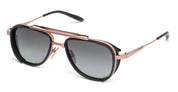 Ottica Mondello Roma - Akoni - AKS-525A-54 - SPITZER - BRUSHED ROSE GOLD/ MATTE BLACK - titanium, acetate - shape Aviator - rose gold, black - EYEWEAR - SUNGLASSES - Unisex,Uomo,Donna,Women,Men - lens Gradient grey - Made In Japan