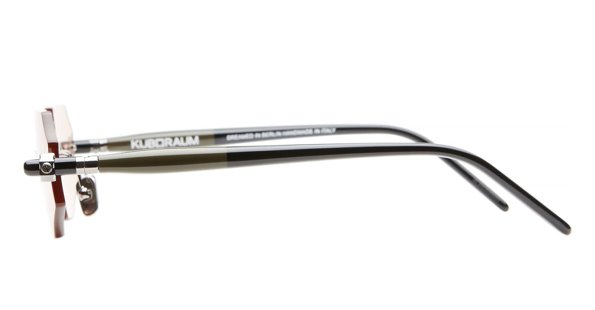 Ottica Mondello Roma - Kuboraum - KRSP63GMPM00004P - MASK P63 GM PM - GUNMETAL - Acetate - shape Octagonal - grey - EYEWEAR - SUNGLASSES - Unisex,Uomo,Donna,Women,Men - lens Brown - Made In Italy