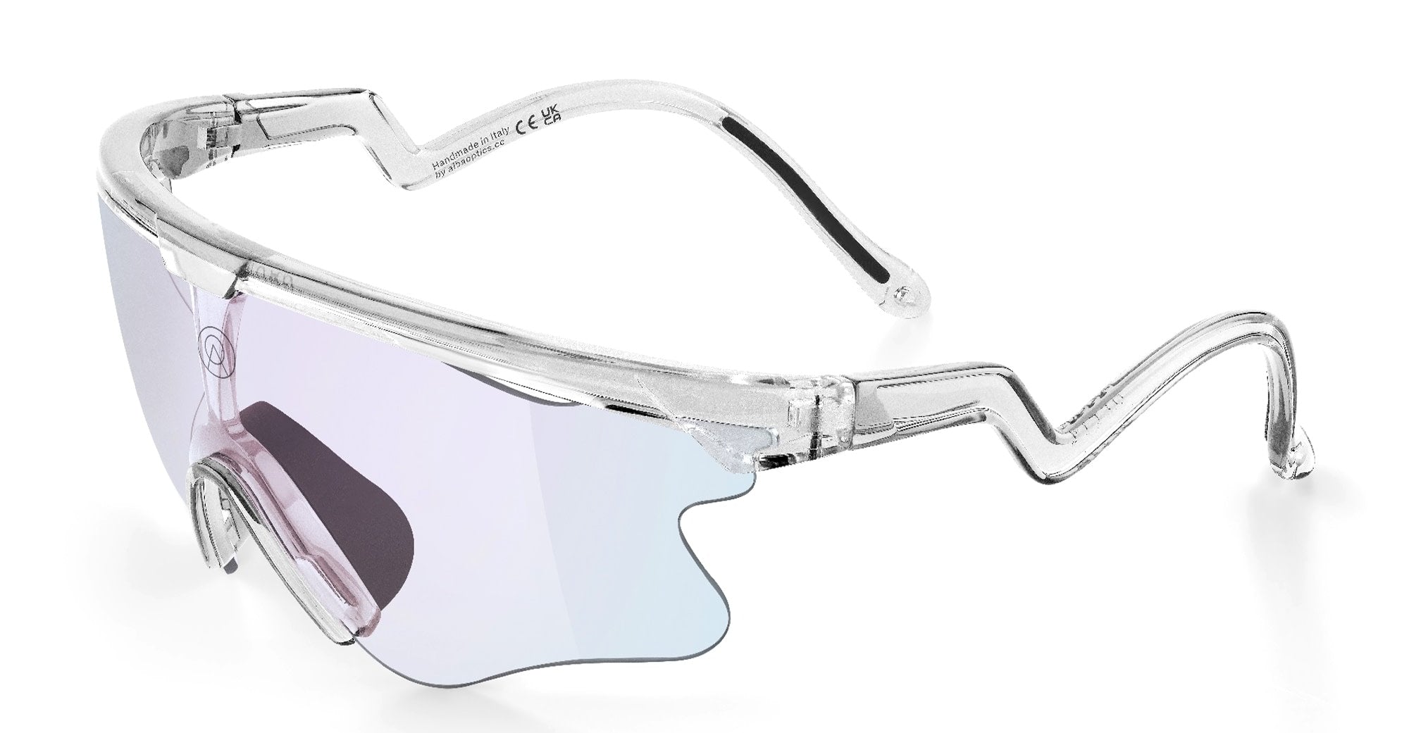 Ottica Mondello Roma - Alba Optics - 8050054518695 - DELTA LEI - CRYSTAL / VZUM F-LENS FIRE - Tr90 - shape Mask - transparent - EYEWEAR - SUNGLASSES - Unisex,Uomo,Donna,Women,Men - lens red - Made In Italy