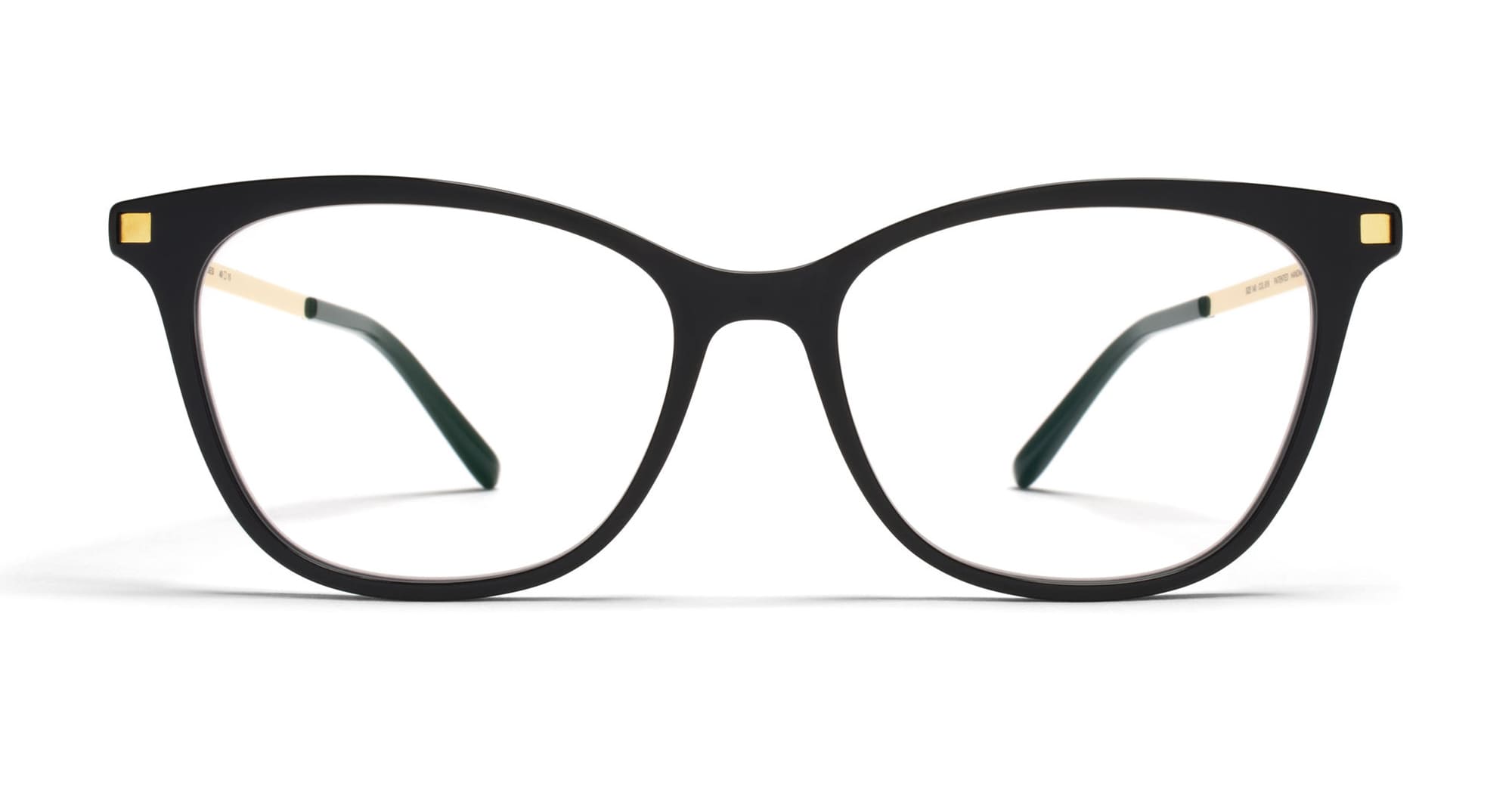  GLOSSY GOLD RX  - stainless steel - shape Cat-eye - Black - EYEWEAR - EYEGLASSES - Donna,Women - lens Clear - Made In Germany