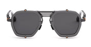 Ottica Mondello Roma - Movitra - NOMAD 02 C3 - NOMAD 02 C3 - SOLID GREY (MATTE) / GREY LENS - Acetate, metal - shape Navigator - grey - EYEWEAR - SUNGLASSES - Unisex,Uomo,Donna,Women,Men - lens Grey - Made In Italy