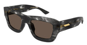 Ottica Mondello Roma - Bottega Veneta - BV1357S-002 - BV1357S-002 - BLACK HAVANA - Acetate - shape Squared - Black - EYEWEAR - SUNGLASSES - Donna,Women - lens Brown - Made In Japan