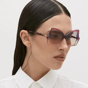 Ottica Mondello Roma - Kuboraum - KRSP30NEON0000VO - MASK P30 NE - NEON - Acetate - shape Butterfly - pink - EYEWEAR - SUNGLASSES - Unisex,Uomo,Donna,Women,Men - lens purple gradient - Made In Italy