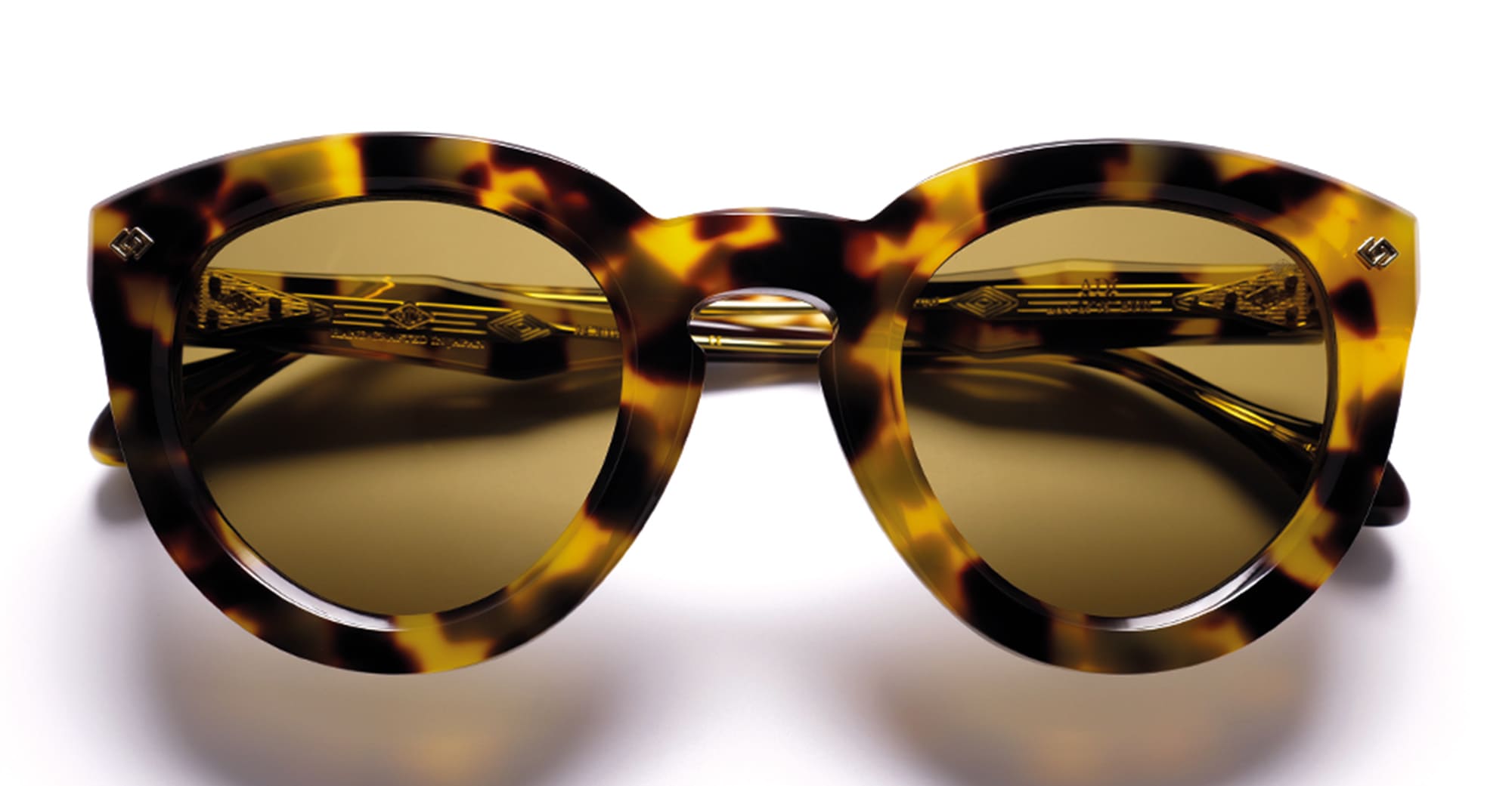 Ottica Mondello Roma - Daizo - A-CR001e-L1-VB01 - ADI - LEOPARD / 18k gold plated - Acetate, titanium - shape Panto - Havana - EYEWEAR - SUNGLASSES - Unisex,Uomo,Donna,Women,Men - lens Brown - Made In Japan