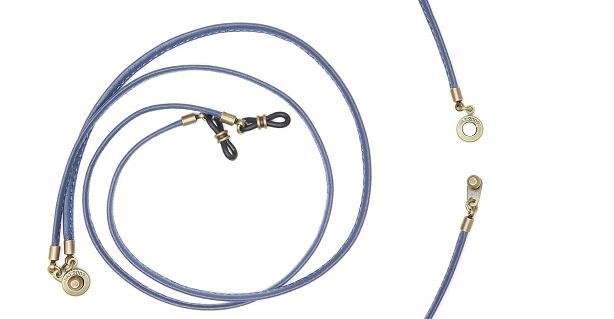 Leather detachable cord - blue