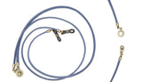 Leather detachable cord - blue