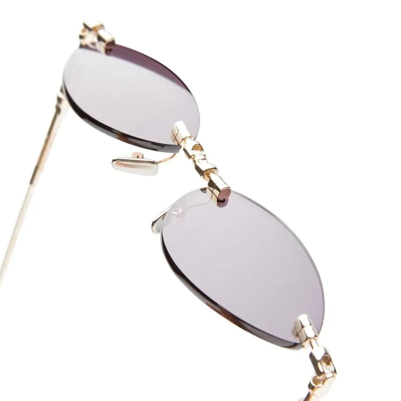Ottica Mondello Roma - Kuboraum - KRSH65LG0000004Y - MASK H65 LG - LIGHT GOLD - Metal - shape Oval - Gold - EYEWEAR - SUNGLASSES - Unisex,Uomo,Donna,Women,Men - lens Grey - Made In Italy