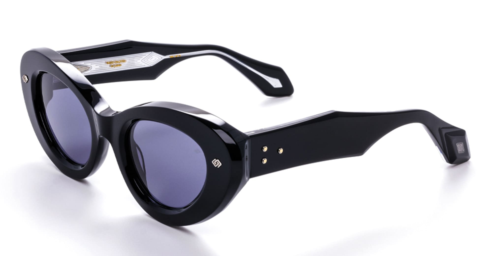 Ottica Mondello Roma - Daizo - A-BFR001-B1-AG01 - REI - black / amethyst grey lens - Acetate - shape Butterfly - Black - EYEWEAR - SUNGLASSES - Unisex,Uomo,Donna,Women,Men - lens Grey - Made In Japan