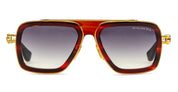 Ottica Mondello Roma - DITA - DTS403-A-04 - LXN-EVO - SIENNA BLAZE / YELLOW GOLD - Acetate, titanium - shape Navigator - brown, gold - EYEWEAR - SUNGLASSES - Uomo,Men - lens Gradient grey - Made In Japan