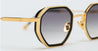 Ottica Mondello Roma - John Dalia - HARRISON-C100 - HARRISON - C100 - YELLOW GOLD / BLACK - Metal - shape Octagonal - gold, black - EYEWEAR - SUNGLASSES - Uomo,Men - lens Gradient grey - Made In France