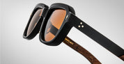 Ottica Mondello Roma - Jacques Marie Mage - JMMRT-10A - TAOS - NOIR X - Acetate - shape Squared - Black - EYEWEAR - SUNGLASSES - Uomo,Men - lens orange - Made In Japan