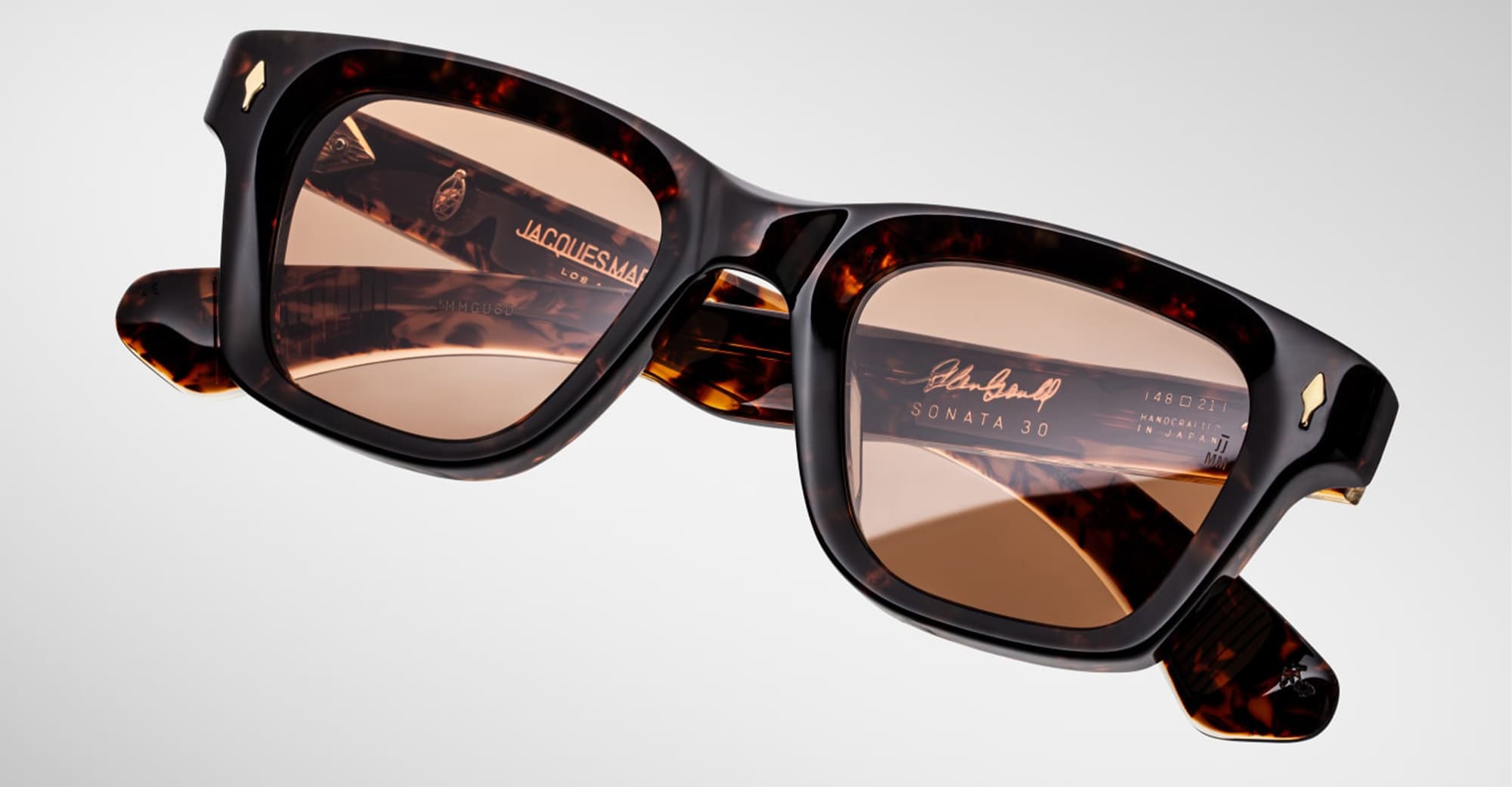 Ottica Mondello Roma - Jacques Marie Mage - JMMGU-6D - SONATA - AGAR - Acetate - shape Squared - Tortoise - EYEWEAR - SUNGLASSES - Unisex,Uomo,Donna,Women,Men - lens Brown - Made In Japan