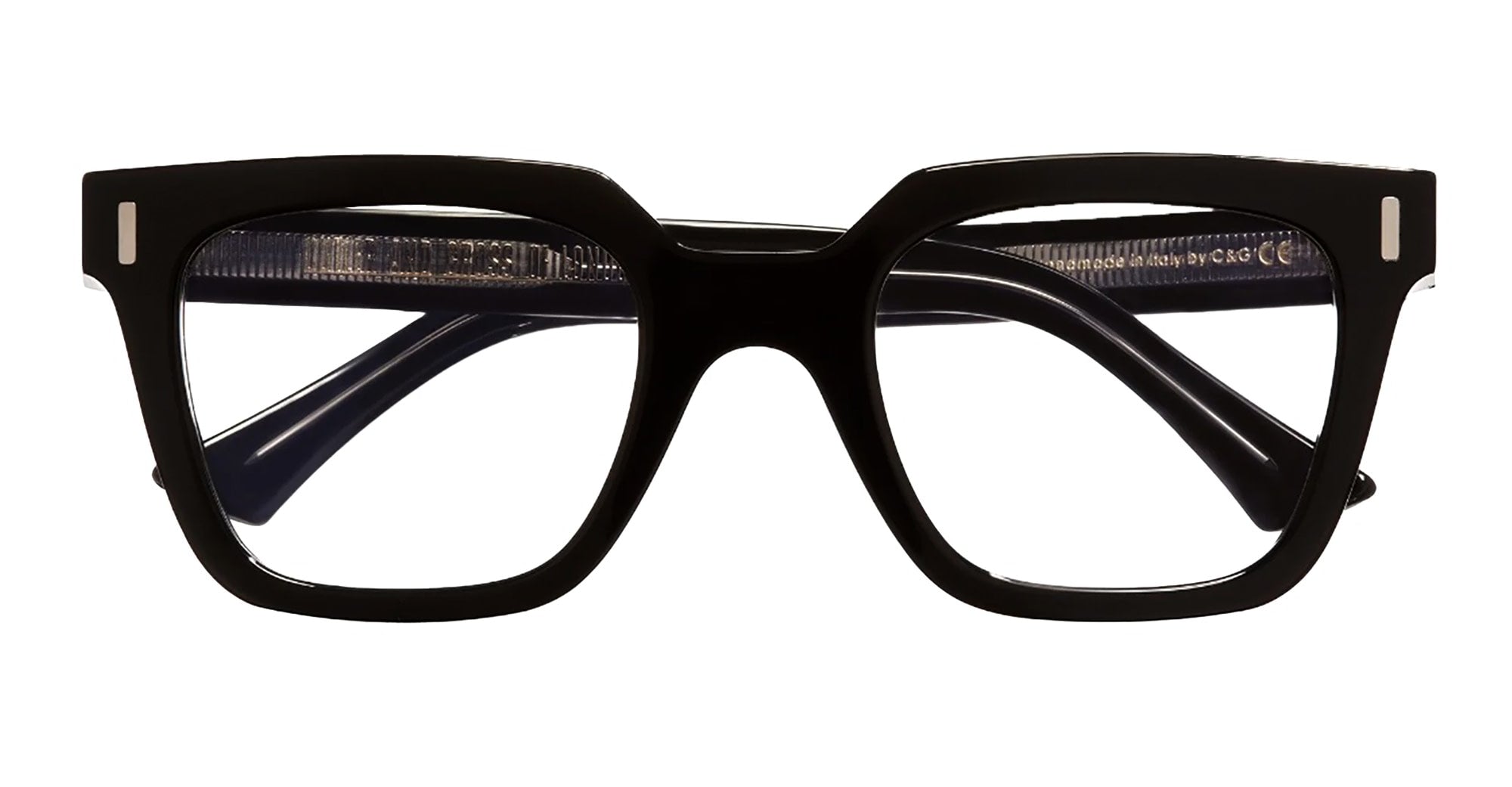 Ottica Mondello Roma - Cutler and Gross - CGOP-1305-51-01 - 1305 - BLACK RX - Acetate - shape Squared - Black - EYEWEAR - EYEGLASSES - Unisex,Uomo,Donna,Women,Men - lens Clear - Made In Italy