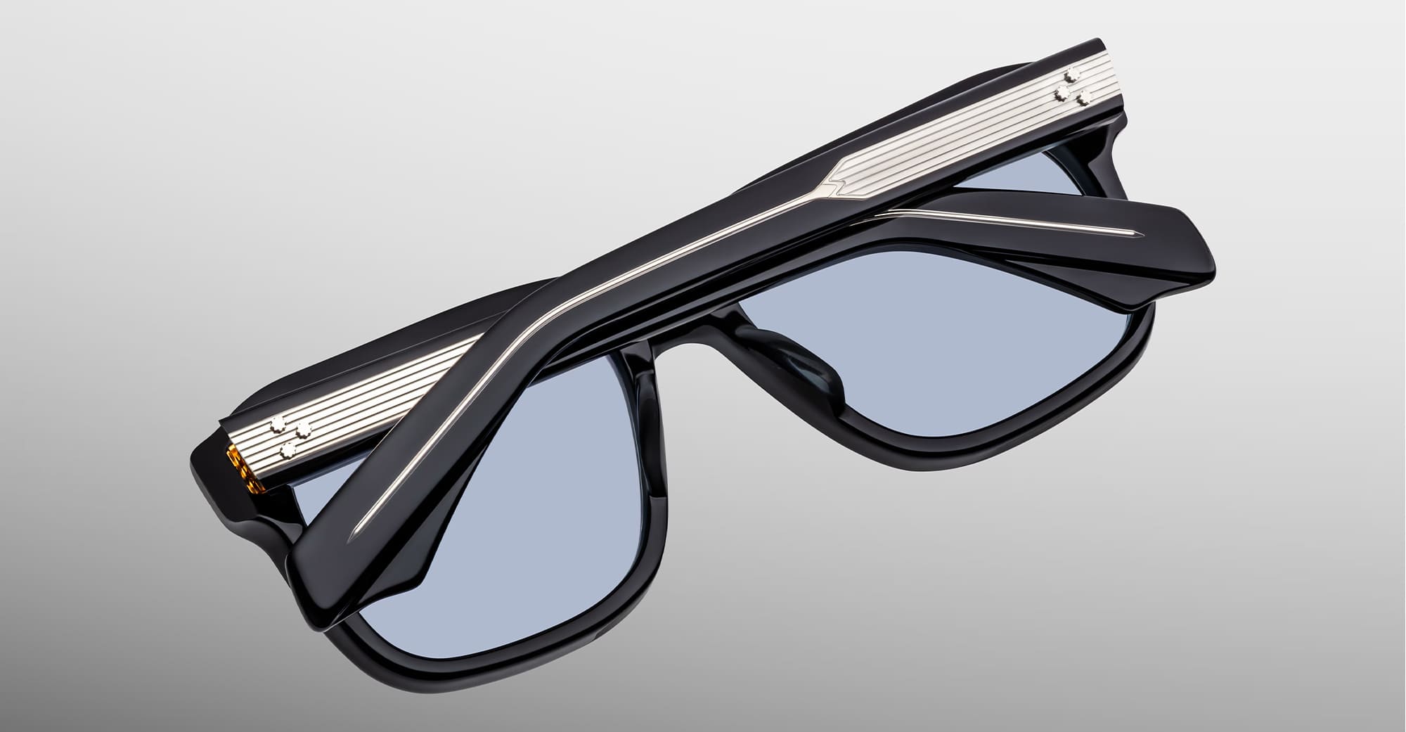 Ottica Mondello Roma - Jacques Marie Mage - JMMYV-K5 - YVES - OBSURE - Acetate - shape Squared - Black - EYEWEAR - SUNGLASSES - Unisex,Uomo,Donna,Women,Men - lens Blue - Made In Japan