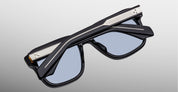 Ottica Mondello Roma - Jacques Marie Mage - JMMYV-K5 - YVES - OBSURE - Acetate - shape Squared - Black - EYEWEAR - SUNGLASSES - Unisex,Uomo,Donna,Women,Men - lens Blue - Made In Japan