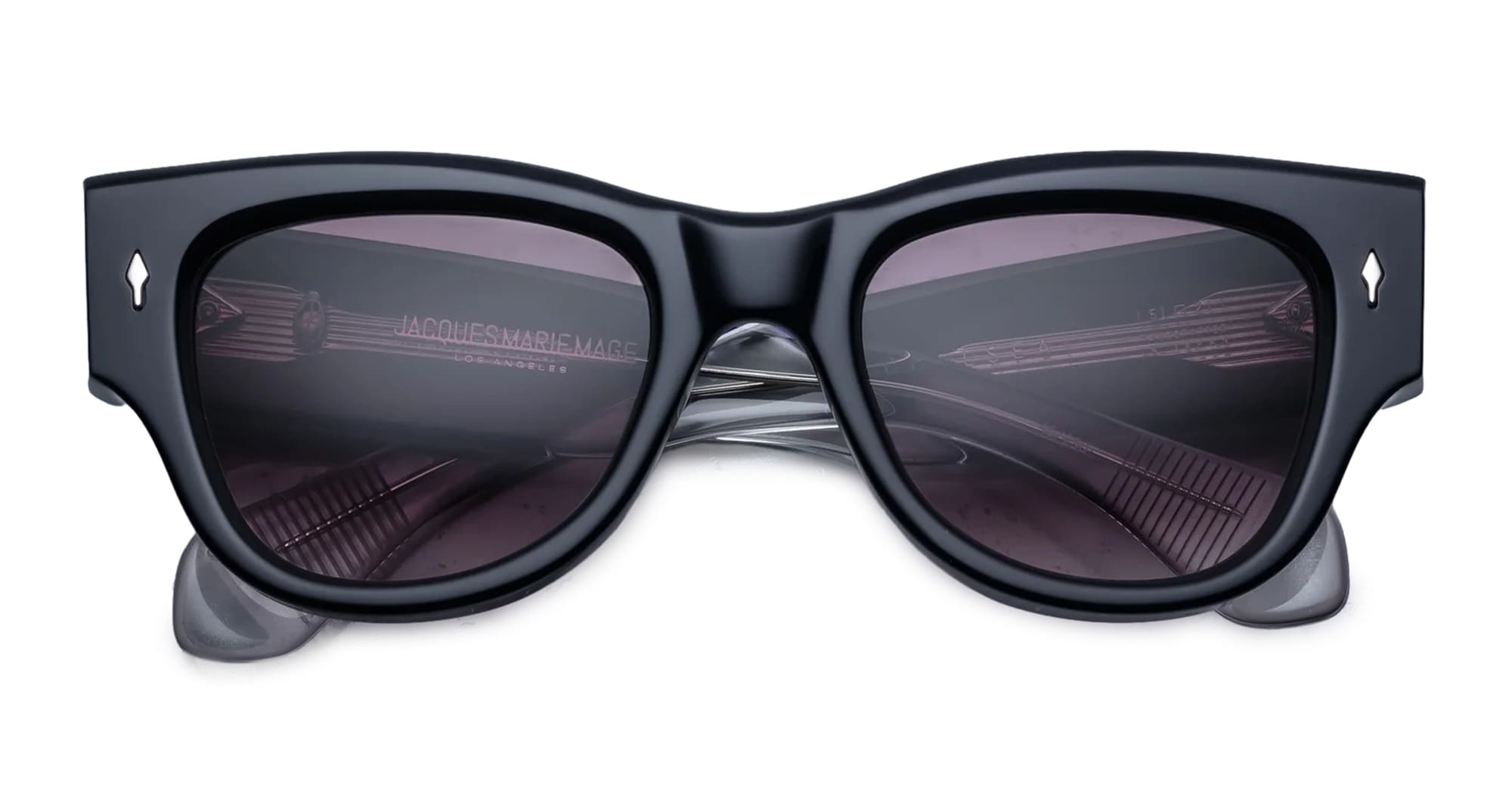 Ottica Mondello Roma - Jacques Marie Mage - JMMEH-8F - CHELSEA - SKYE - Acetate - shape Round - Black - EYEWEAR - SUNGLASSES - Donna,Women - lens purple gradient - Made In Japan