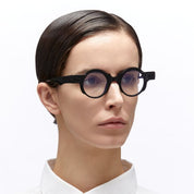 Ottica Mondello Roma - Kuboraum - KROK32BS00SO00OP - MASK K32 - BLACK SHINE SOLAR RX - Acetate - shape  - Black - EYEWEAR - EYEGLASSES - Donna,Women - lens Clear - Made In Italy