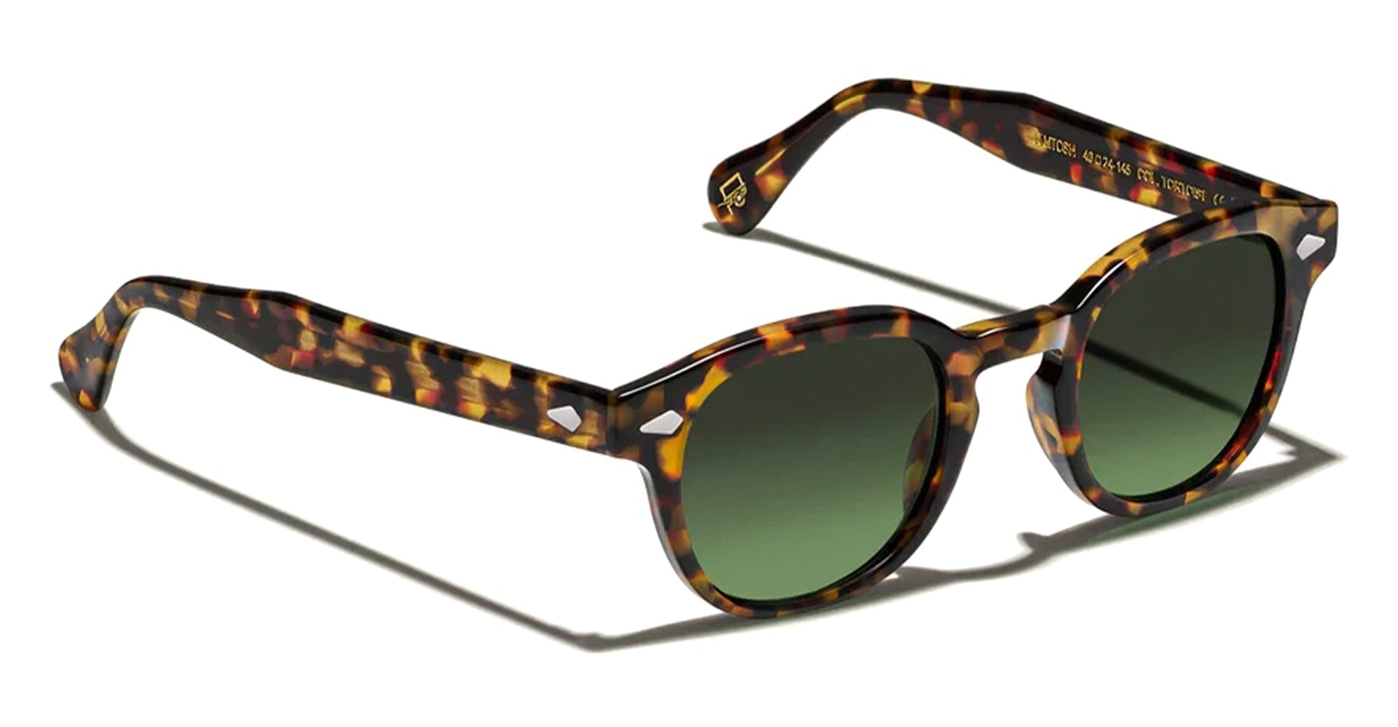  CUSTOM FOREST WOOD LENS - Acetate - shape Classic - Tortoise - EYEWEAR - SUNGLASSES - Unisex,Uomo,Donna,Women,Men - lens Gradient green - Made In China