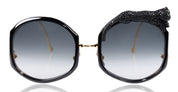Ottica Mondello Roma - Anna-Karin Karlsson - S201-4802 - ROSE ET LE REVE - Black Crystal - Titanium - shape Octagonal - Black, gold - EYEWEAR - SUNGLASSES - Donna,Women - lens Gradient grey - Made In Japan