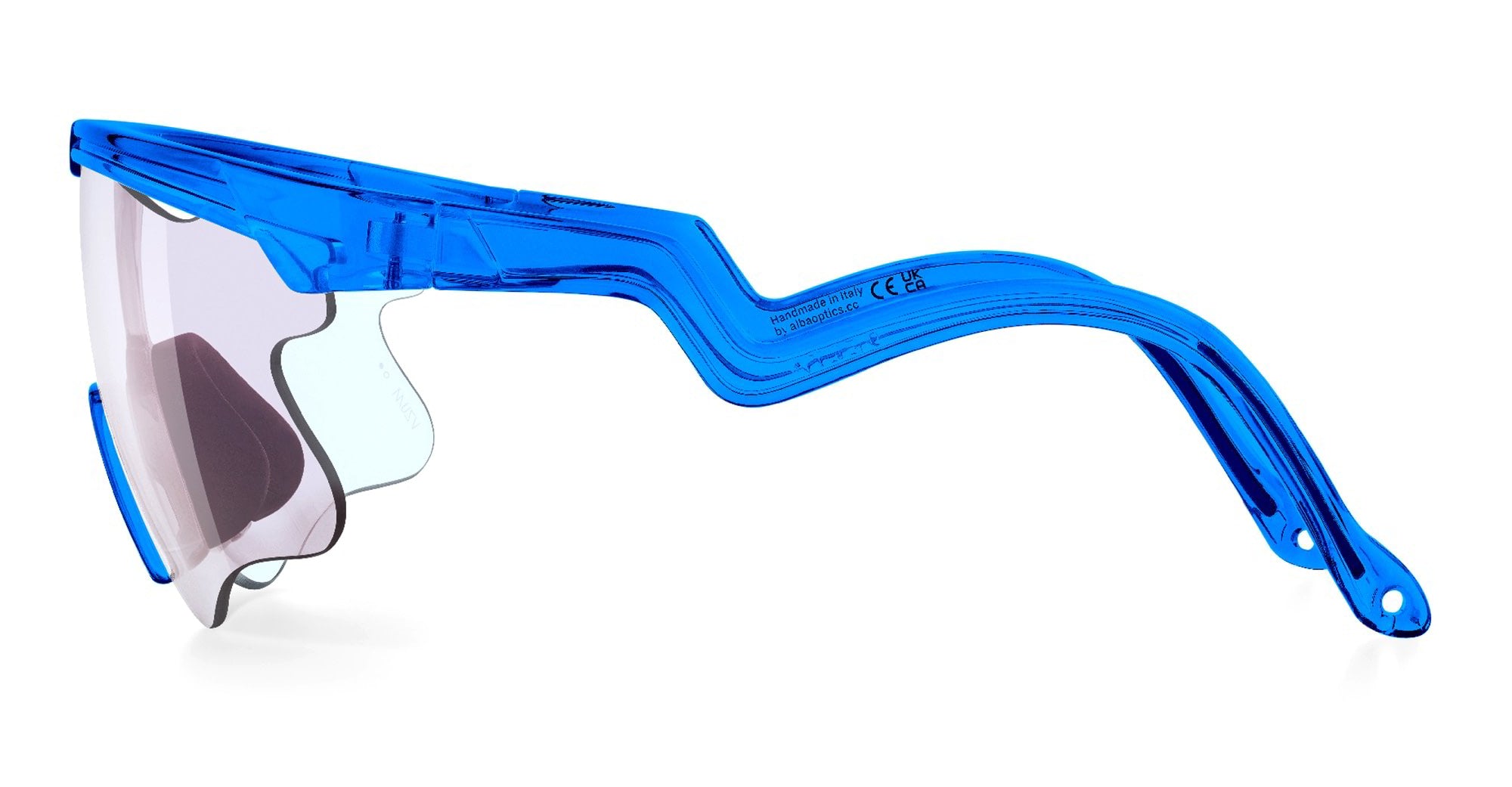 Ottica Mondello Roma - Alba Optics - 8050054518398 - DELTA LEI - BLUE GLOSSY / VZUM F-LENS FIRE - Tr90 - shape Mask - blue - EYEWEAR - SUNGLASSES - Unisex,Uomo,Donna,Women,Men - lens red - Made In Italy