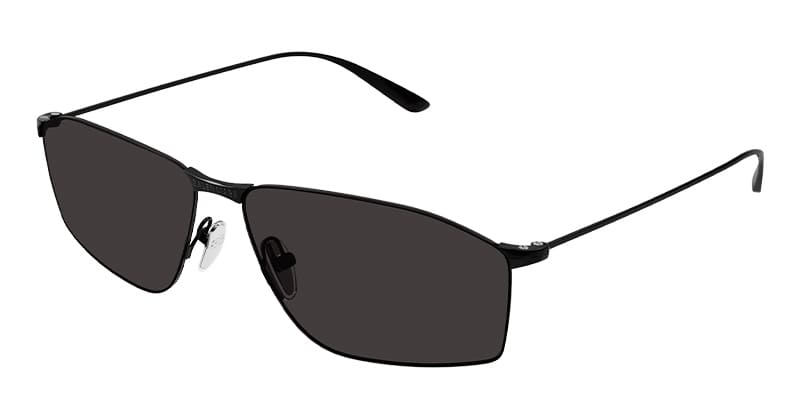 Ottica Mondello Roma - Balenciaga - BB0413S-001 - BB0413S-001 - BLACK - Metal - shape Rectangular - Black - EYEWEAR - SUNGLASSES - Unisex,Uomo,Donna,Women,Men - lens Grey - Made In Japan