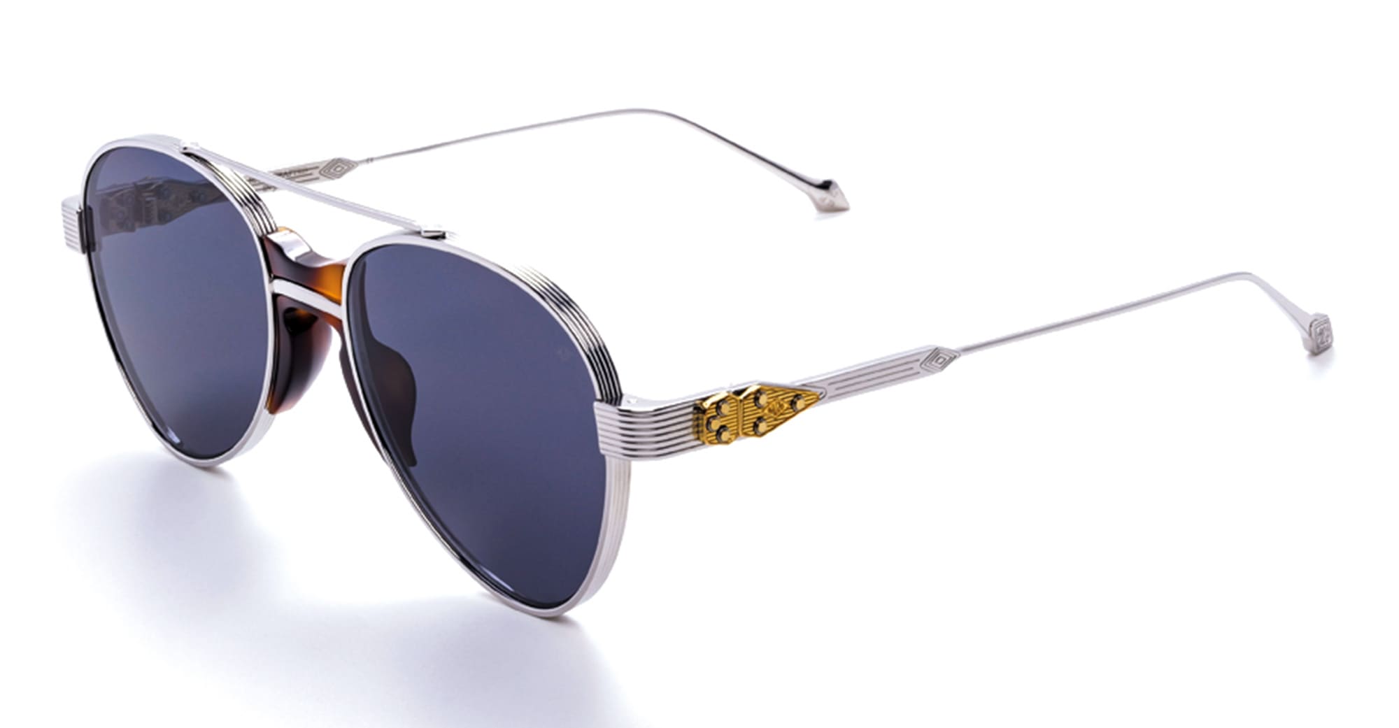 Ottica Mondello Roma - Daizo - TH-AVR001-PT-AG01 - HIRO - titanium / amethyst grey lens - Titanium - shape Aviator - Havana - EYEWEAR - SUNGLASSES - Unisex,Uomo,Donna,Women,Men - lens Grey - Made In Japan