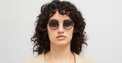 Alya - a76 glossy gold / milky indigo
