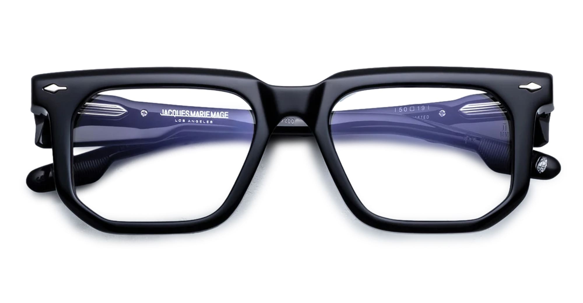 Ottica Mondello Roma - Jacques Marie Mage - JMMVUCRX-88 - YOSHI - BLACK RX - Acetate - shape Rectangular - Black - EYEWEAR - EYEGLASSES - Unisex,Uomo,Donna,Women,Men - lens Clear - Made In Japan