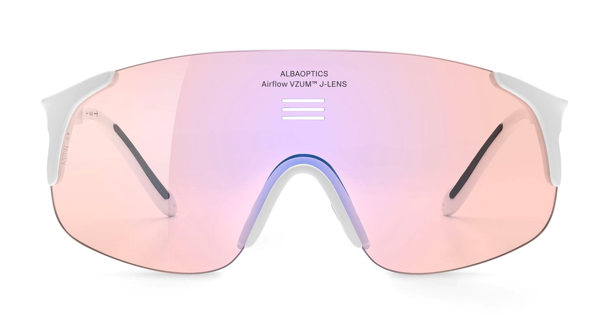  VZUM F-LENS FLM - Tr90 - shape Mask - White - EYEWEAR - SUNGLASSES - Unisex,Uomo,Donna,Women,Men - lens purple - Made In Italy