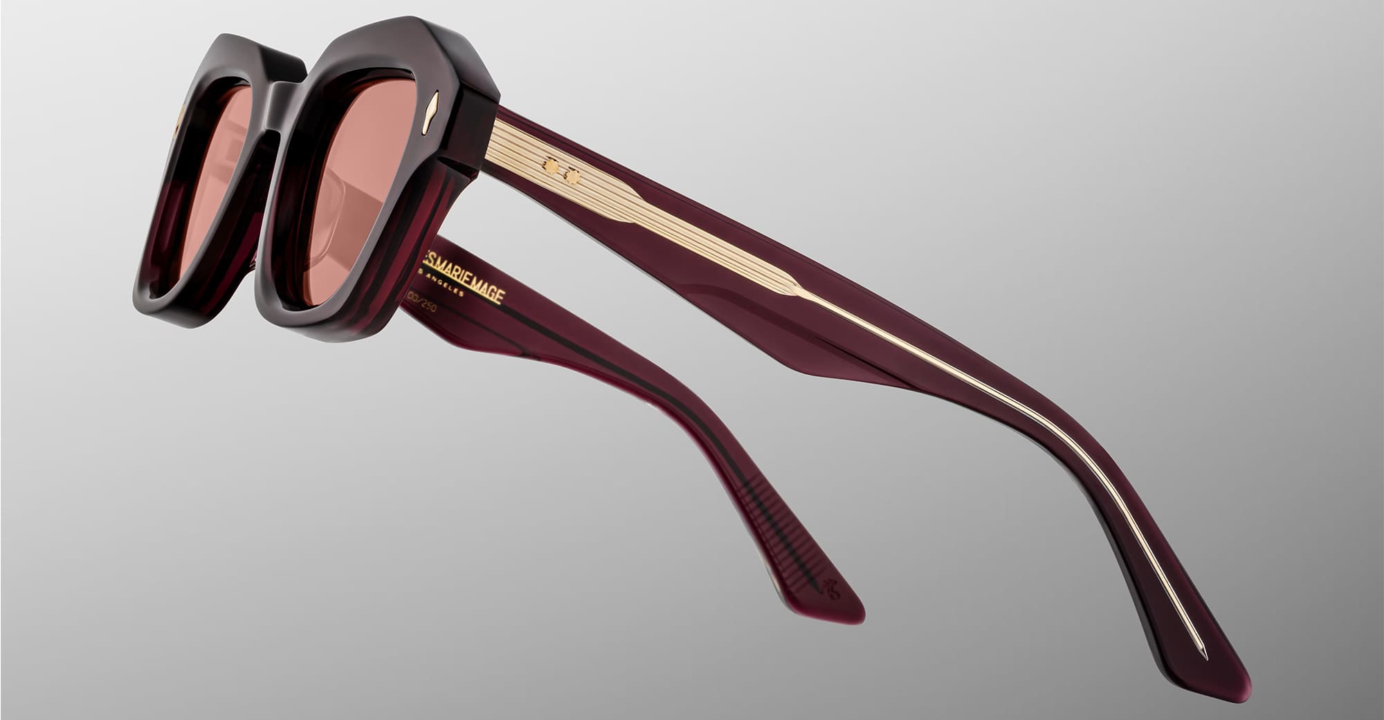 Ottica Mondello Roma - Jacques Marie Mage - JMMQE-18M - EICHLER - AMARENA - Acetate - shape Squared - burgundy - EYEWEAR - SUNGLASSES - Unisex,Uomo,Donna,Women,Men - lens red - Made In Japan