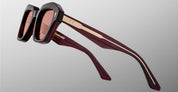 Ottica Mondello Roma - Jacques Marie Mage - JMMQE-18M - EICHLER - AMARENA - Acetate - shape Squared - burgundy - EYEWEAR - SUNGLASSES - Unisex,Uomo,Donna,Women,Men - lens red - Made In Japan