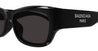 Ottica Mondello Roma - Balenciaga - BB0390SK-001 - BB039SK-001 - BLACK / ASIAN FIT - Recycled acetate - shape Oval - Black - EYEWEAR - SUNGLASSES - Donna,Women - lens Grey - Made In Italy