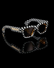 Ottica Mondello Roma - T HENRI - SIAF - SIAN - FINISHLINE - Acetate - shape Squared - black, white - EYEWEAR - SUNGLASSES - Unisex,Uomo,Donna,Women,Men - lens orange - Made In Japan