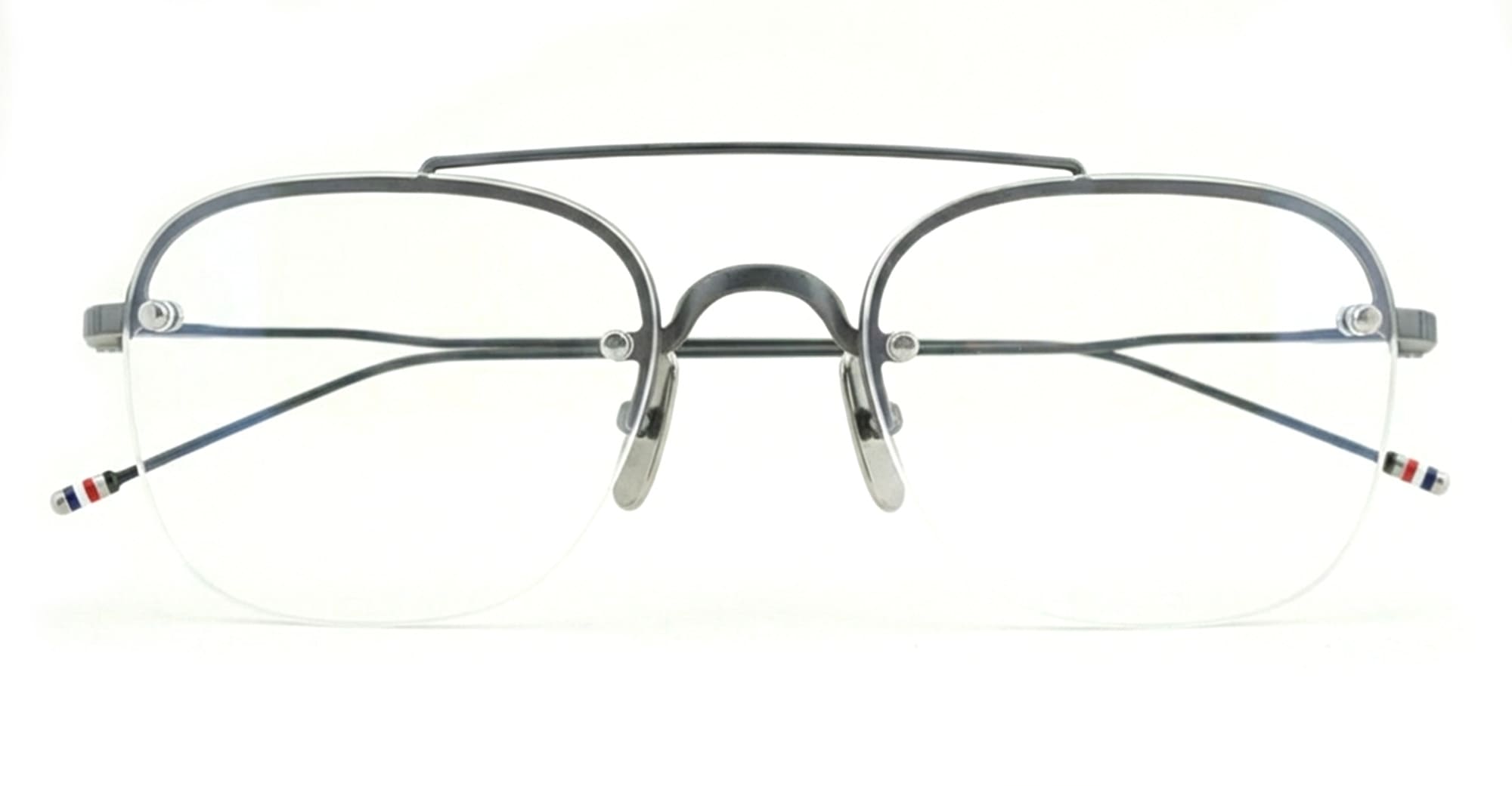 Ottica Mondello Roma - Thom Browne - UEO960A-G0001-005-53 - PILOT SEMI-RIMLESS - BLACK RX - Titanium - shape Pilot - Black - EYEWEAR - EYEGLASSES - Unisex,Uomo,Donna,Women,Men - lens Clear - Made In Japan